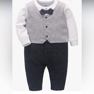 Amazon Gray and White Kids One Piece Footie